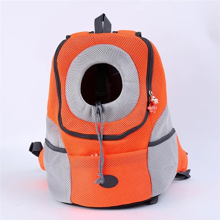 Orange Переноска для домашних животных, модная сумка, рюкзак-переноска для домашних животных собак, переносная дышащая сумка для собак, передняя сумка для собак, сетчатый рюкзак, голова с двойным плечом на открытом воздухе - Цвет: Orange