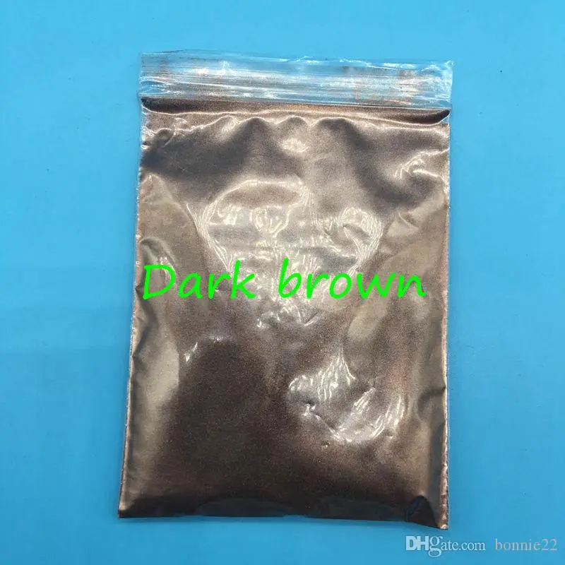 10g Colorful Pearl Powder for make up,many colors mica powder for nail glitter,Pearlescent Powder Cosmetic pigment - Цвет: Dark Brown