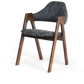 

Wood Nordic Dining Chair Stool Backrest Computer Chair Desk Home Office Simple Modern Wooden Chair Lounge Chair