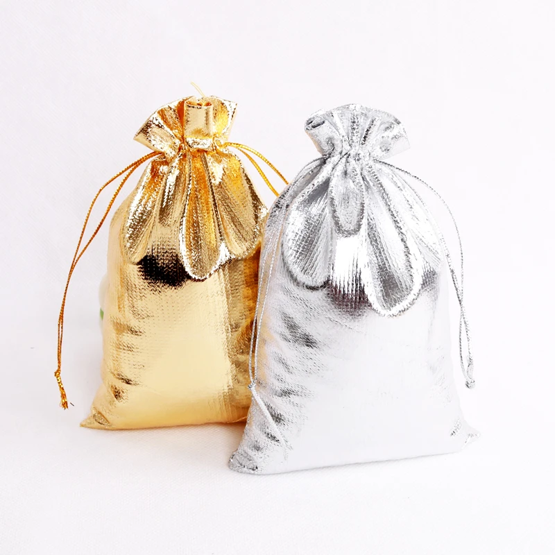 50PCS/Lot Small Gift Bag Velvet Cloth Jewelry Pouches Drawstring Wedding Favors