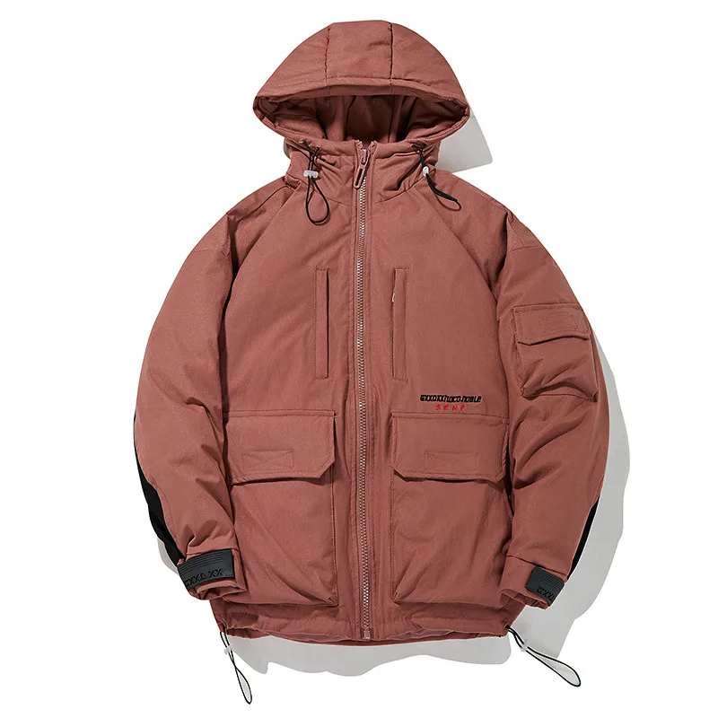 Nanxia Qiaozhuang 19 Winter New Style Cotton-padded Clothes American Leisure Solid Color Trend Multi-pockets Tactical Workwear C