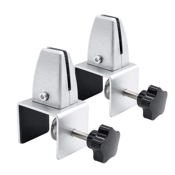 

2pcs Punch-free Rustproof Home Office Desktop Partition Retainer Clips Clamp C-shaped Thick Modern Multifunction Aluminum Alloy