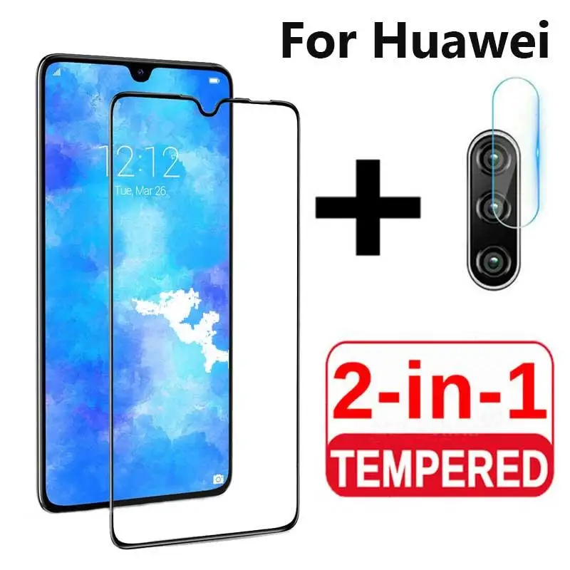 2в1 Защитное стекло для huawei p30/p30 lite Защитная пленка экрана камеры закаленное honor 20s
