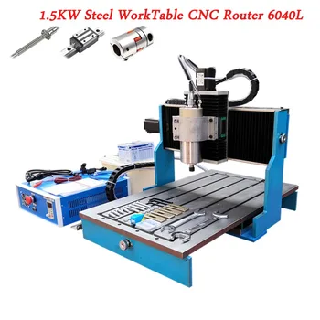 

6040L Engraving Machine 1.5KW Steel WorkTable CNC Milling Wood and Metal CNC Router 4Axis USB Port - Russia Free Duty