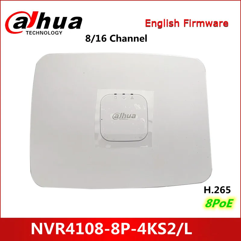 Сетевой видеорегистратор Dahua POE NVR NVR4108-8P-4KS2/L 8-канальный сетевой Смарт 1U 1HDD 8PoE