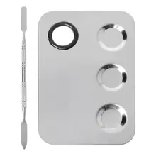 Нержавеющая сталь палитра краски лоток смешивания стержень шпатель набор для ногтевого искусства питания школьные принадлежности акварельные масляные краски ing макияж