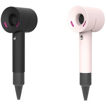 

2x Hair Dryer Case Cover for Dyson Soft Silicone Gel Portable Dust Proof Blower Protective Skin Cover Black & Pink