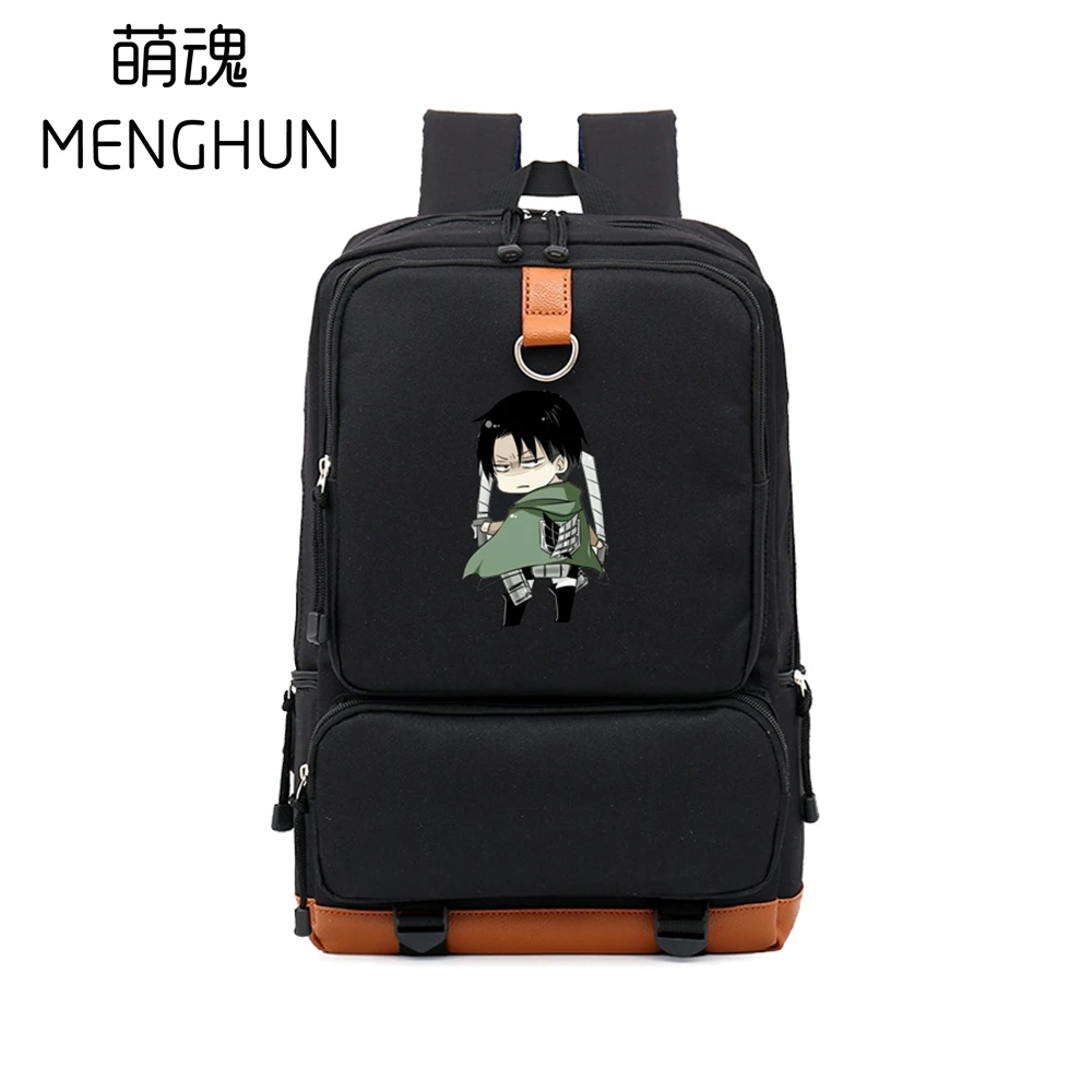 

2020 anime backpacks school bag attack on titan backpacks lovely Rivaille Acerman backpacks cartoon schoolbag student backpack