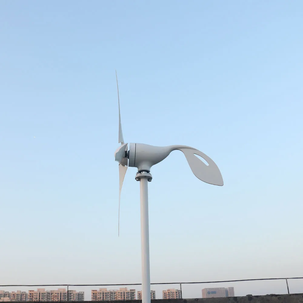 800W 12V 24V горизонтальный домашний ветровой турбины генератора ветра Мощность ветряная мельница солнечной энергии с PWM контроллер