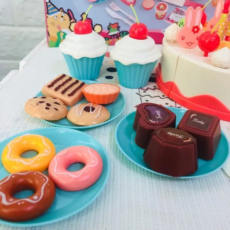 

Multi-functional Model DIY Fruit Cake Set 83pcs with Concert Singing Birthday Cake Play House
