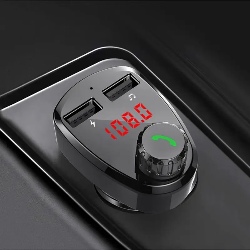 Новое зарядное устройство fm-передатчик Bluetooth автомобильный комплект MP3-плеер двойной USB 4.1A автомобильное зарядное устройство дисплей напряжения Micro SD TF воспроизведение музыки