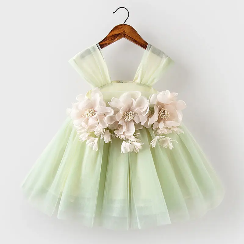 

flower girls Dresses for wedding ceremony dress Summer kids clothing princess Baby baptism children birthday wear Party costume
