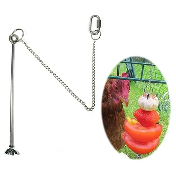 

4 Pcs Vegetable Fruit Fork Strong Hanging Parrot Swing Roosting Bar Coop Brooder