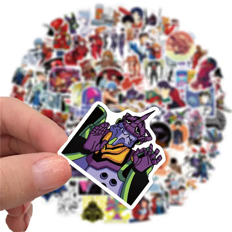 100pcs Japan Anime EVA Stickers Waterproof Skateboard Suitcase Funny Graffiti Sticker DIY Classic Toys for Kids Birthdays Gift |