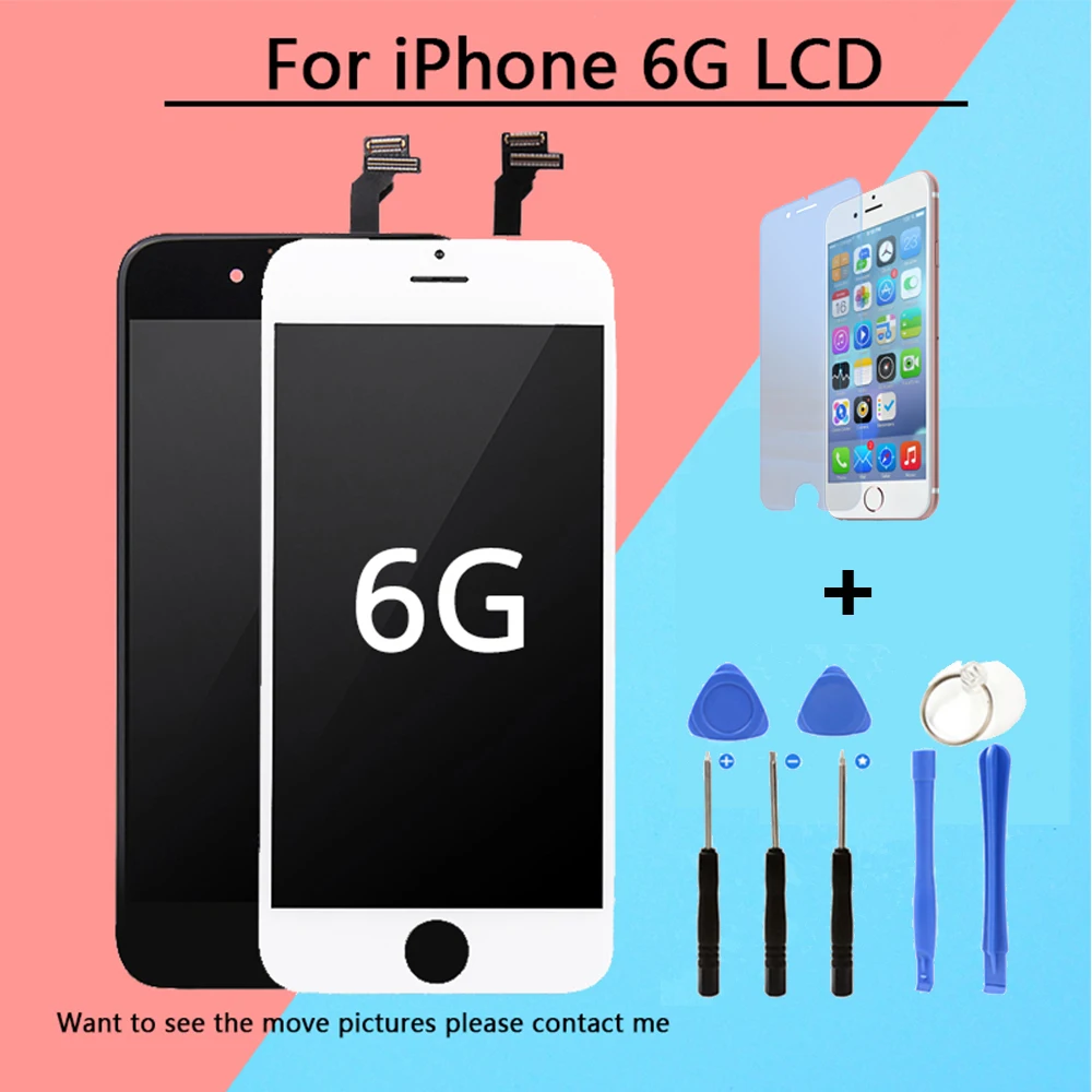 10 шт./лот AAA класс 4 7 дюймов для iPhone 6 жк дисплей с 3D сенсорным экраном дигитайзер в