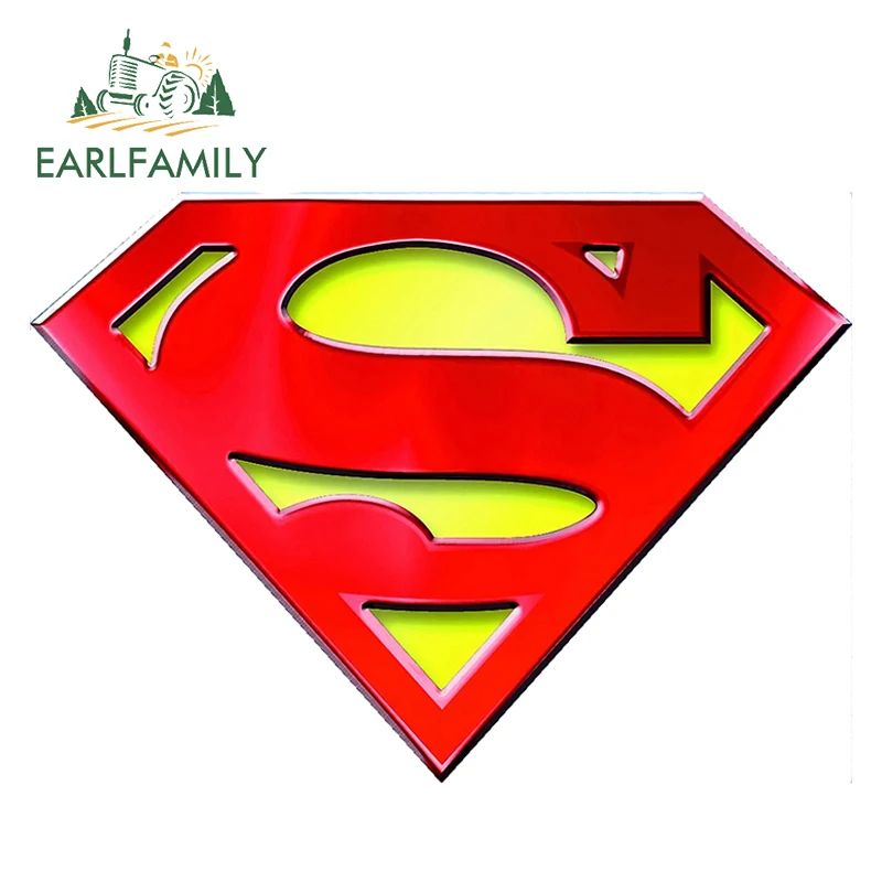 Style A EARLFAMILY 13 см x 13 см 3D классные наклейки на автомобиль Супермен логотип супер герой переводная Наклейка для окна заднего лобового стекла автомобиля стикерная наклейка - Название цвета: Style A