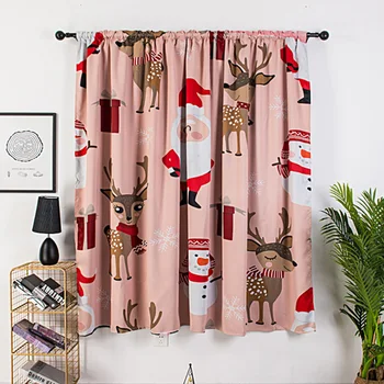

Lychee Christmas Series Digital Printed Lightproof Curtain Door Curtain Window Room Divider Curtain Valance Home Decoration