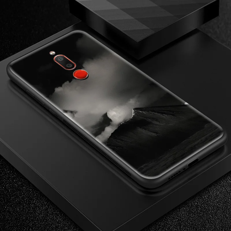 W349 Роскошный чехол для Meizu 16s 16th плюс 16X M6T M882Q M892Q заднее закаленное Стекло чехол для Meizu M5 M6 M8 M9 Примечание печатных темно силиконовый чехол - Цвет: W349