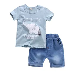 BibiCola/летний комплект одежды для маленьких мальчиков, детская одежда для мальчиков, топы + шорты, штаны, комплект из 2 предметов, детский