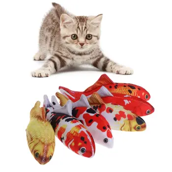 

Fish Shape Cat Toy Catnip Popular Simulation Koi Mint Fish Pet Cat Catnip Toys Plush Creative Carp Fish Bite Resistant Toy