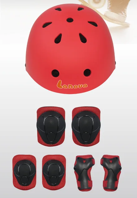 US $14.07 Lanova Children Roller Skating Helmet Protective Clothing Set Balance Car Scooter Knee And Elbow Pa