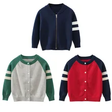 CYSINCOS осень-зима; детский полосатый свитер топ детский вязаный кардиган, свитер Бейсбол пальто для маленьких детей; куртка; Верхняя одежда для детей