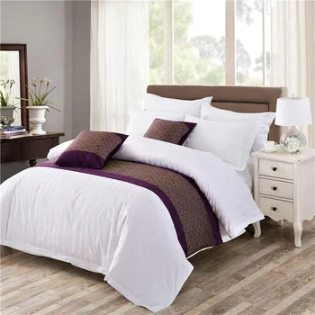 

100% cotton satin strip bedding sheet sets for hotel