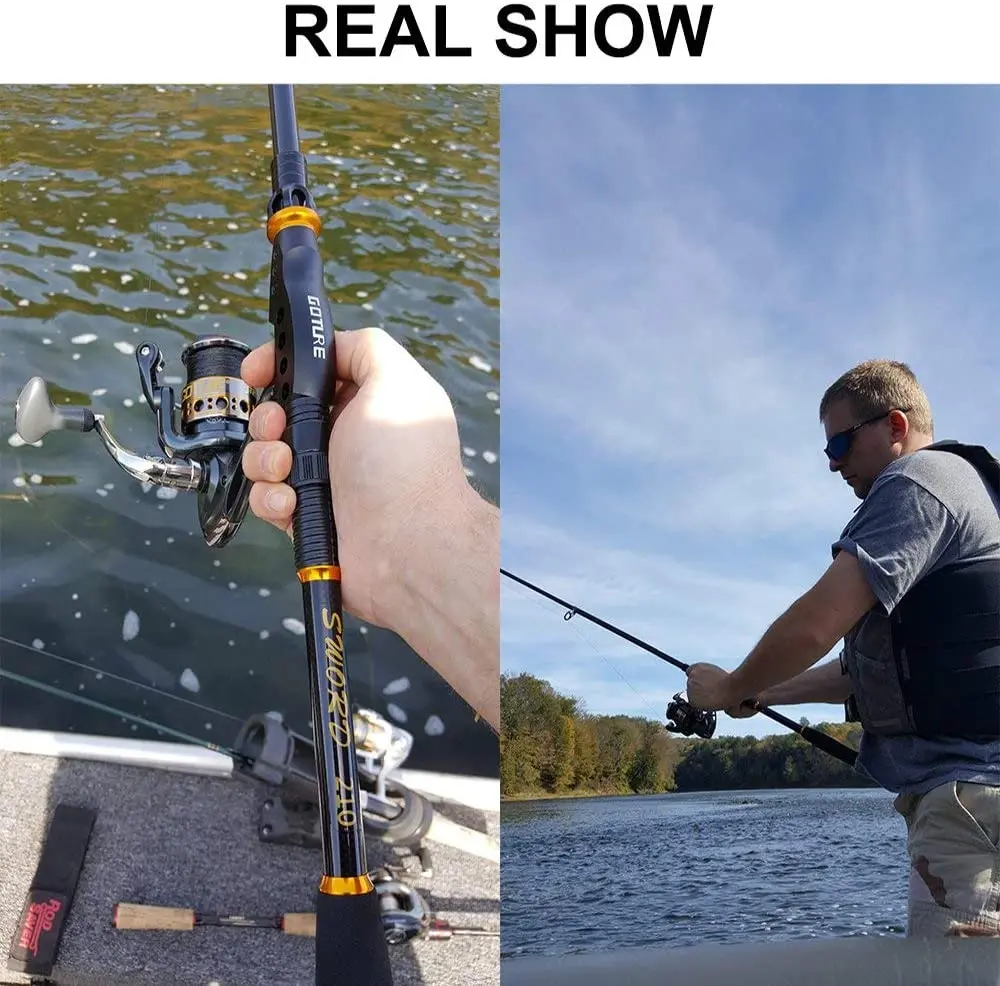 Телескопическая рыболовная удочка Goture из углеродного волокна 2 1 3 6 м|telescopic fishing