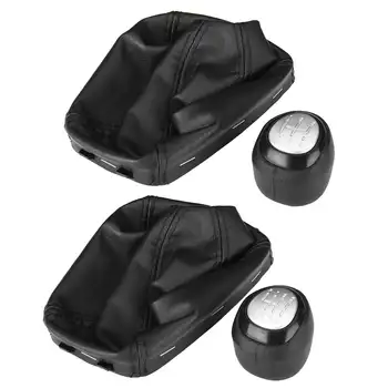 

Hot 5/6 Speed Car Gear Shift Knob Shifter Lever Leather Gaiter Boot Cover For SAAB 9-3 2003-2012 Manual Transmission