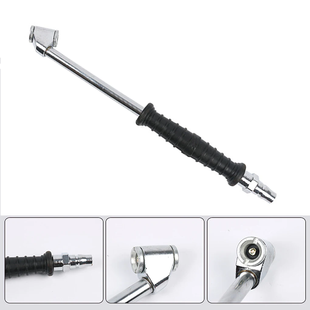 Rubber Handle Inflator Air Tire Inflator 220 Psi Car Tire Metal Tool Car Van Bike Tire Adapter