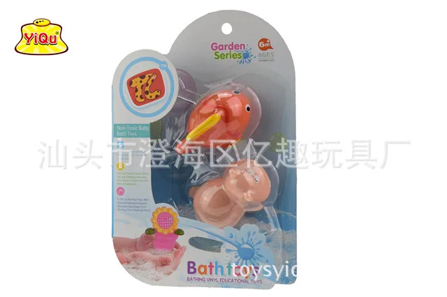 Виниловый всасывающий спрей для купания, игра с водой для ванной, детская игрушка, животное, растение, цветы, полив, блистер, 2-Pack