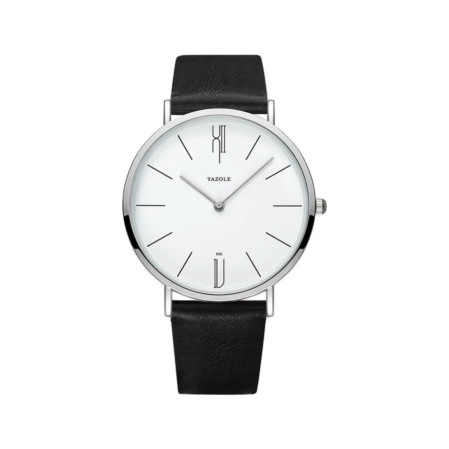 New Men's Watch Minimalist Modern Creative Quartz Watch For Men UltraThin Leather Casual Male Wristwatch Clock Relogio Masculino 
