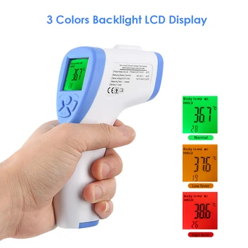 

Non-contact IR Infrared Sensor Forehead Body/ Object Thermometer LCD Digital Display Temperature Measurement Meter for Adult Kid