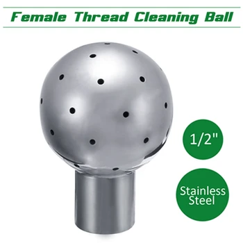 

1/2 Inch Female Spray Cleaning Ball Stainless Steel Thread Fixed Spray Ball 360 Degree Coverage Effective Rotary Cleaning ball