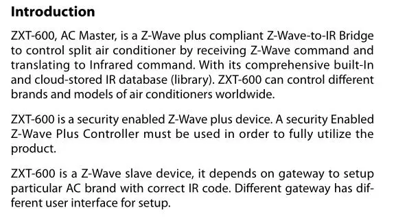 Z-Wave к ИК-расширитель ZXT-600 RM-ZXT120.EU Remotec zwave Кондиционер