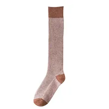 Женские носки на коленях, хлопковые Модные Цветные разноцветные офисные спортивные носки для прогулок, подарки для пар сестер, дешевые зимние теплые носки