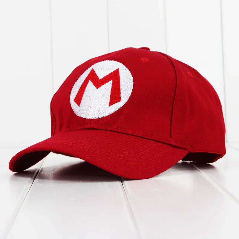 12 цветов Super Mario Luigi Waluigi Super Mary Odyssey Cappy 3D шапки для косплея, бейсбольные шапки с героями мультфильмов - Цвет: C-Red-opp bag
