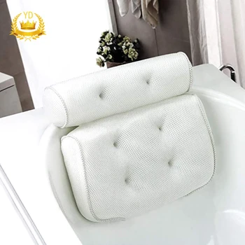 

1Pcs Home Bath Tub Spa Pillow Neck and Back Support Spa Pillow with Suction Cups