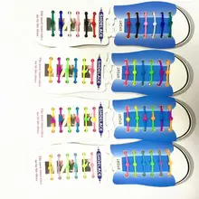 12 шт./партия шнурки для обуви унисекс эластичные шнурки без шнурков силиконовые шнурки для обуви все кроссовки подходят ремешок шнуровка резиновый шнурок B2014