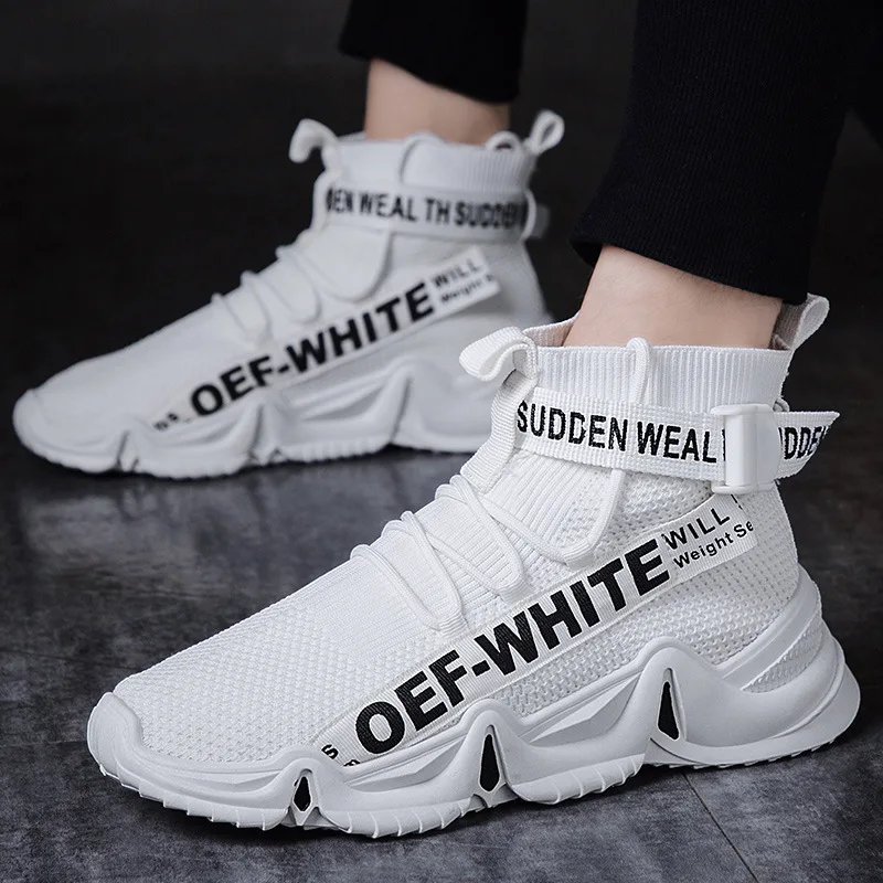 

Multi-Style Autumn And Winter 2019 New Style Korean-style Trend Sports Casual Hight-top Fly Woven Breathable Versatile INS Cocon