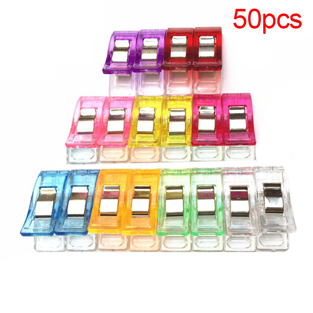 50pcs/set Candy Color Clothes Pins Pegs Hanging Clothespin Photo Clips Random Color