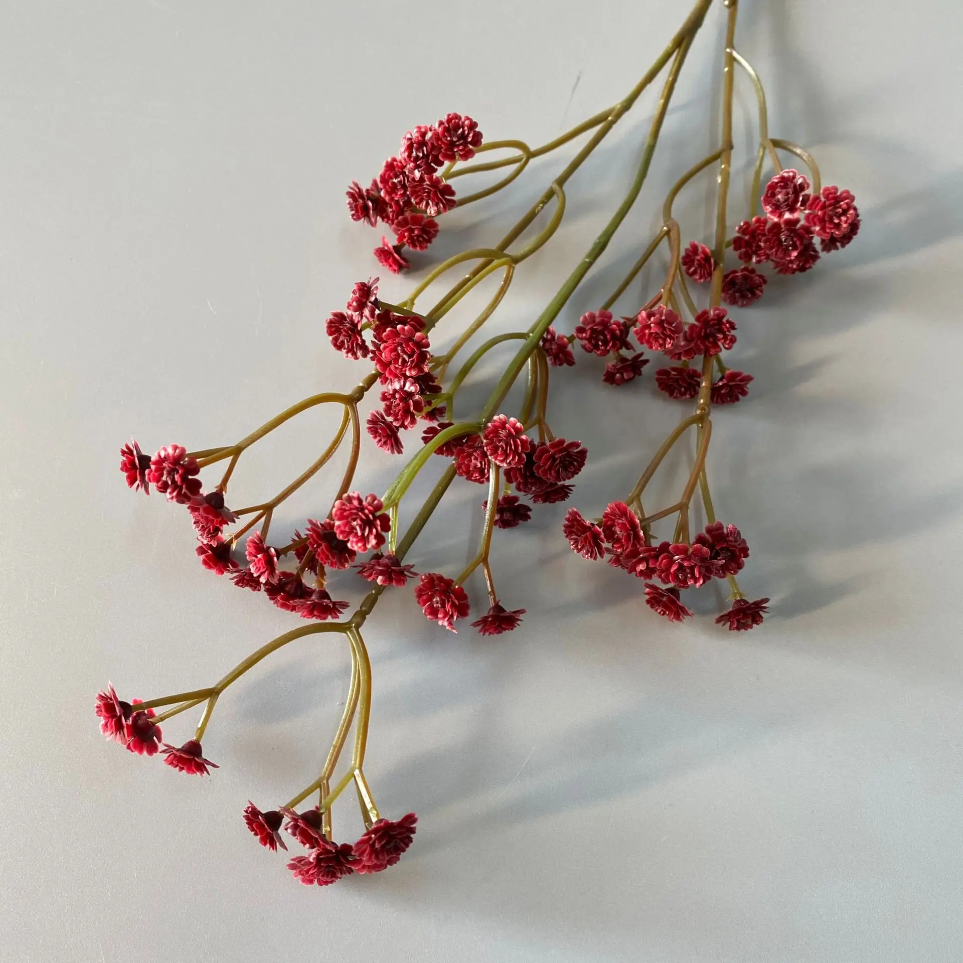 Autumn Color Soft Rubber Gypsophila Bouquet - Pack of 81 High-Quality Small Flowers