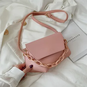 

Irregular Shape PU Leather Crossbody Bags for Women New Chain Fashion Female Shoulder Messenger Bag Simple Ladies' Travel Bags