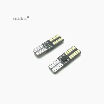 

100pcs/lot Wholesale T10 canbus led 24led 3014smd w5w t10 Led Canbus Car Smd Light 194 t10 24smd led Bulb No Obc Error
