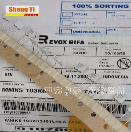 10 шт. бесплатная доставка пленочный конденсатор RIFA EVOX MMK безэлектродный 0 01 мкФ 63 в