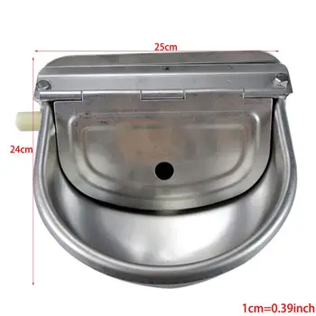 

1PC Stainless Steel Cow Cattle Water Bowls Drinking bowls Cattle Dog Cattle Float Bowl Automatic Farm Grade Water Outlet