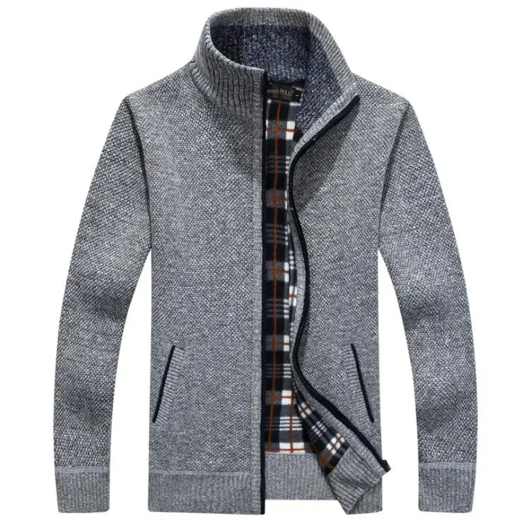 Мужские свитера осень зима теплый толстый бархат свитер куртки кардиган пальто мужская повседневная одежда Свободная Трикотаж Размер 3XL