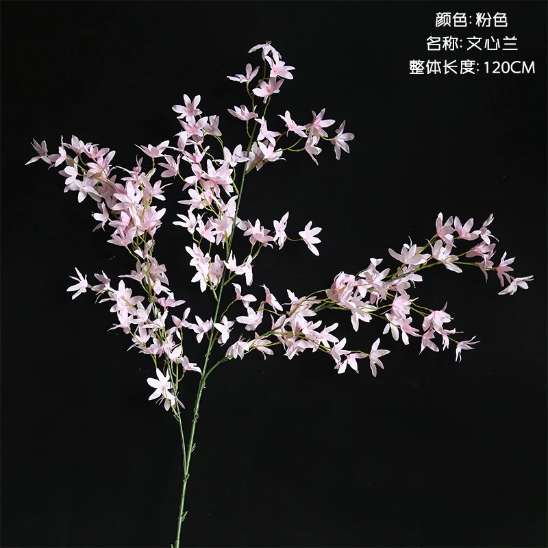 Pink 5 шт. искусственный Oncidium цветущая вишня Танцующая Орхидея DIY украшение цветы орхидеи домашний декор Флорес для большой свадьбы - Цвет: Pink