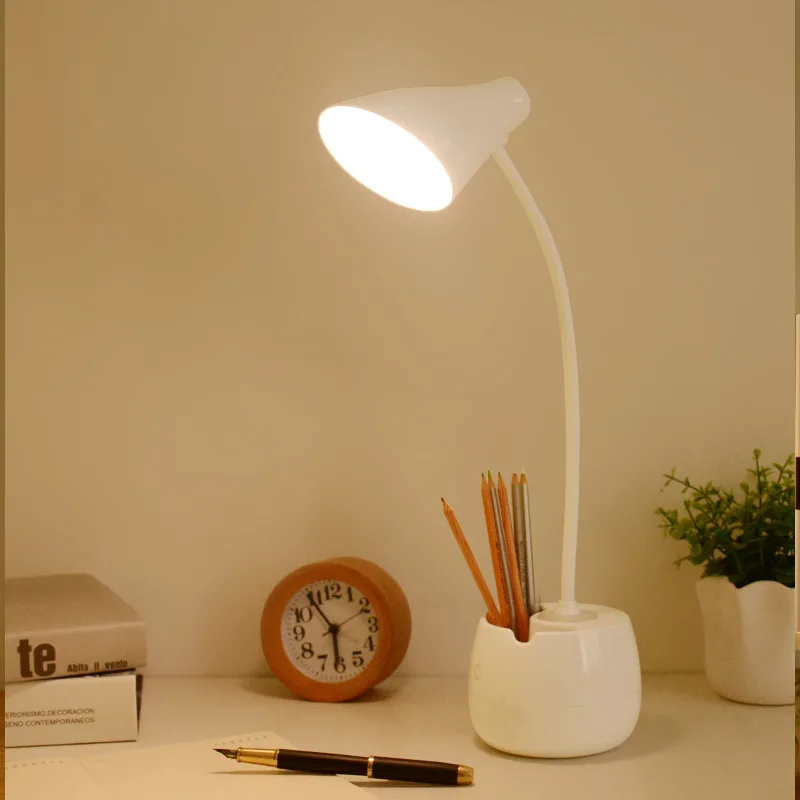 

Eye-protection desk lamp rechargeable dormitory desk learning small night light LED children reading creative light