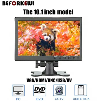

10.1" LCD HD Monitor & Computer Display Color Screen 2Channel Video Input Security Monitor With BNC / AVI / VGA / HDMI